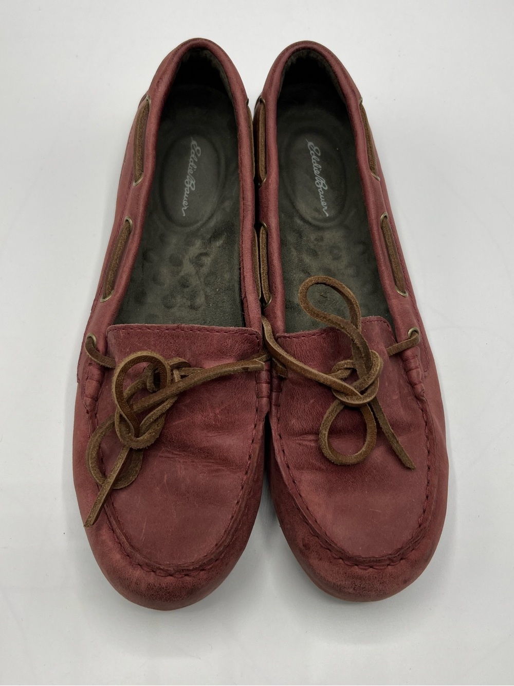 Eddie Bauer Women's Wine Leather Moccasin Loafers